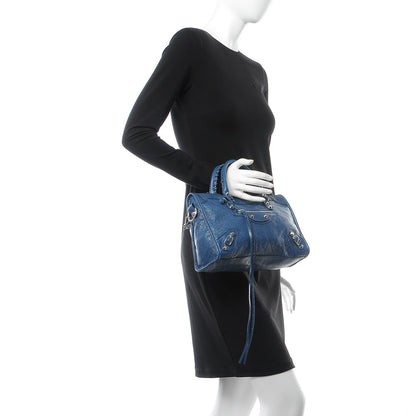 Balenciaga Agneau Classic Silver Hardware S City Bleu Profond 3 of 8