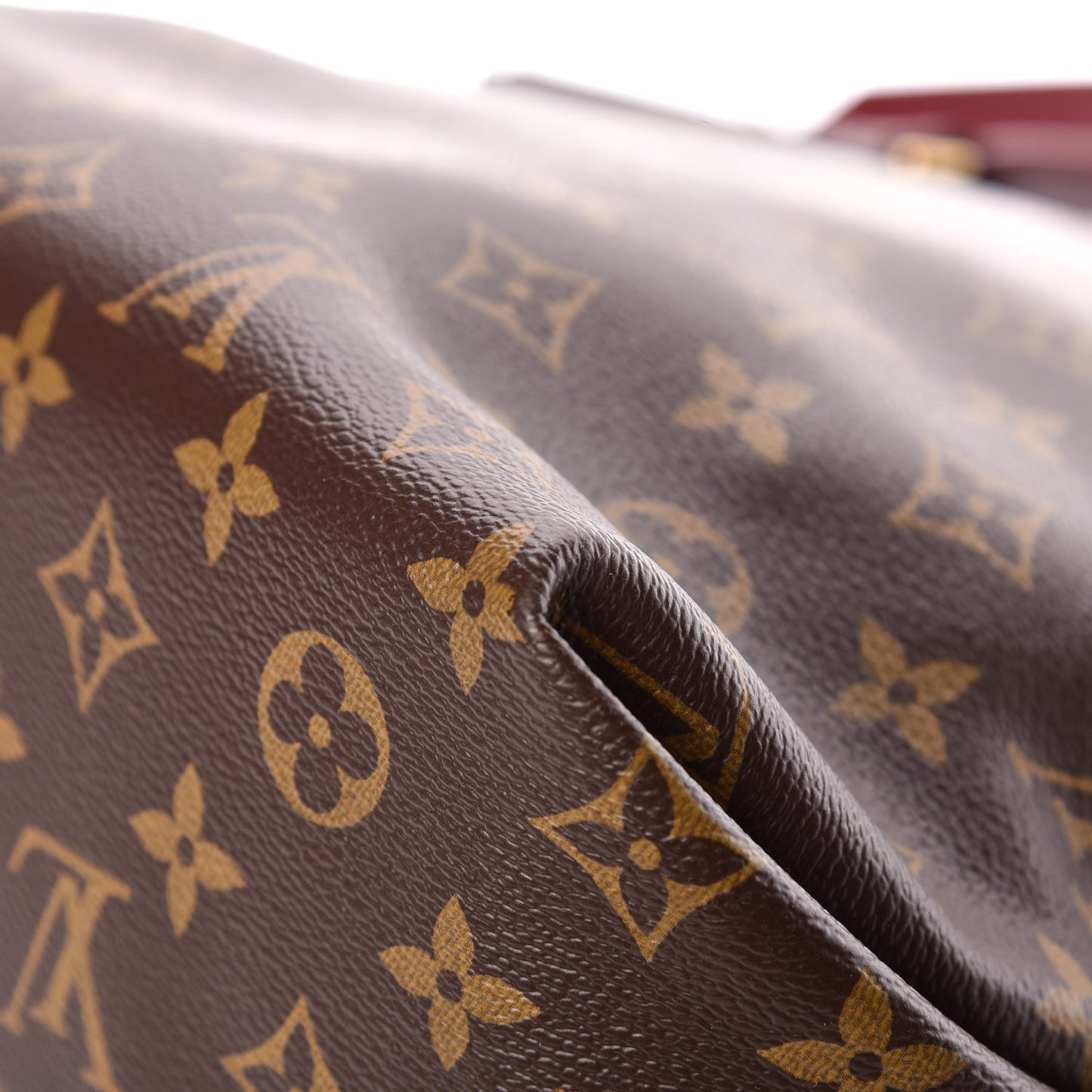 Monogram Flower Zipped Tote MM Bordeaux
