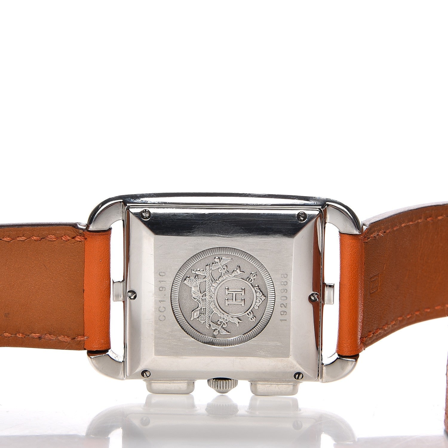 Hermes Stainless Steel Swift 31mm Cape Cod Double Tour Chrono Quartz Watch Orange 7 of 10