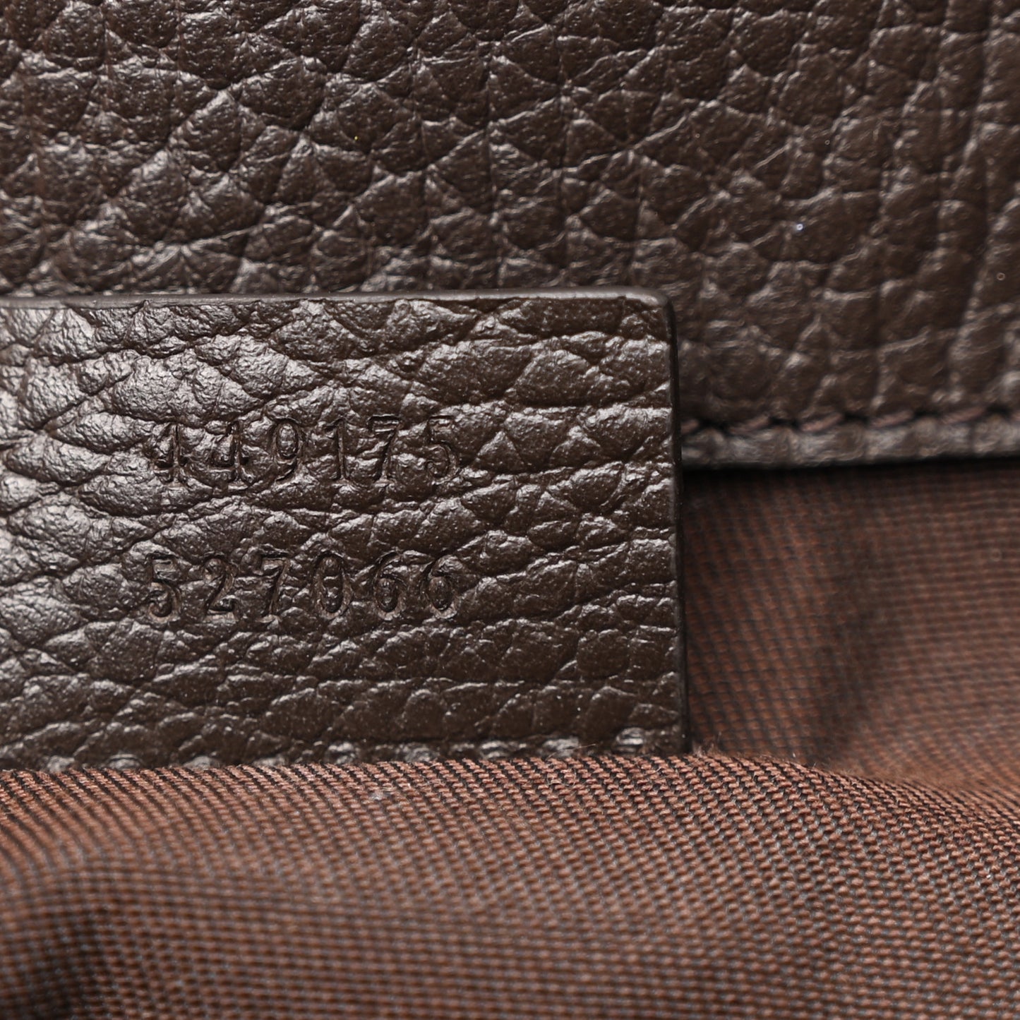 Monogram Dollar Calfskin O Drawstring Backpack Beige Ebony Testa di Moro Dark Chocolate