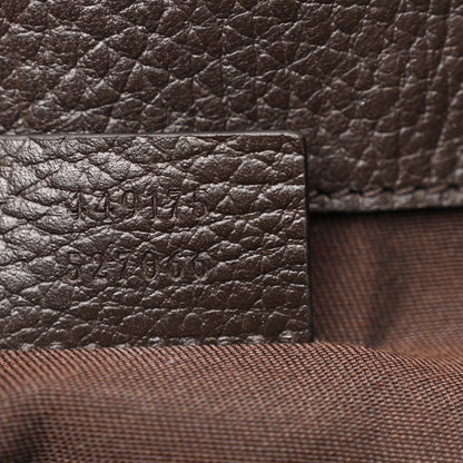 Gucci Monogram Dollar Calfskin O Drawstring Backpack Beige Ebony Testa di Moro Dark Chocolate 7 of 10