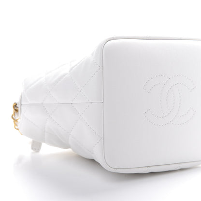 Chanel Lambskin Quilted Small Hobo White 7 of 11