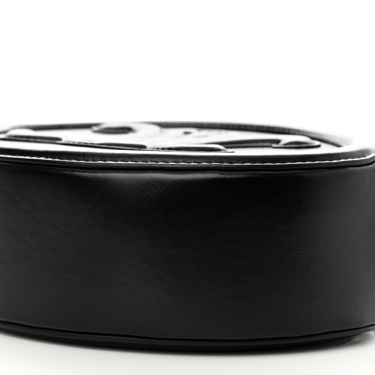 Celine Smooth Calfskin Cuir Triomphe Oval Bag Black 9 of 9