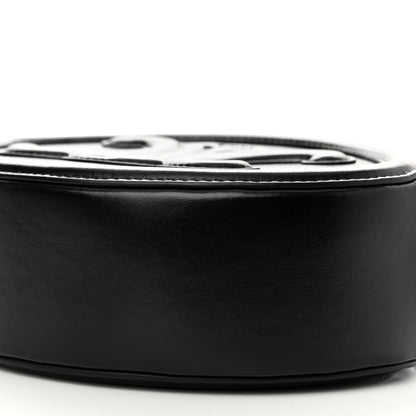 Celine Smooth Calfskin Cuir Triomphe Oval Bag Black 9 of 9