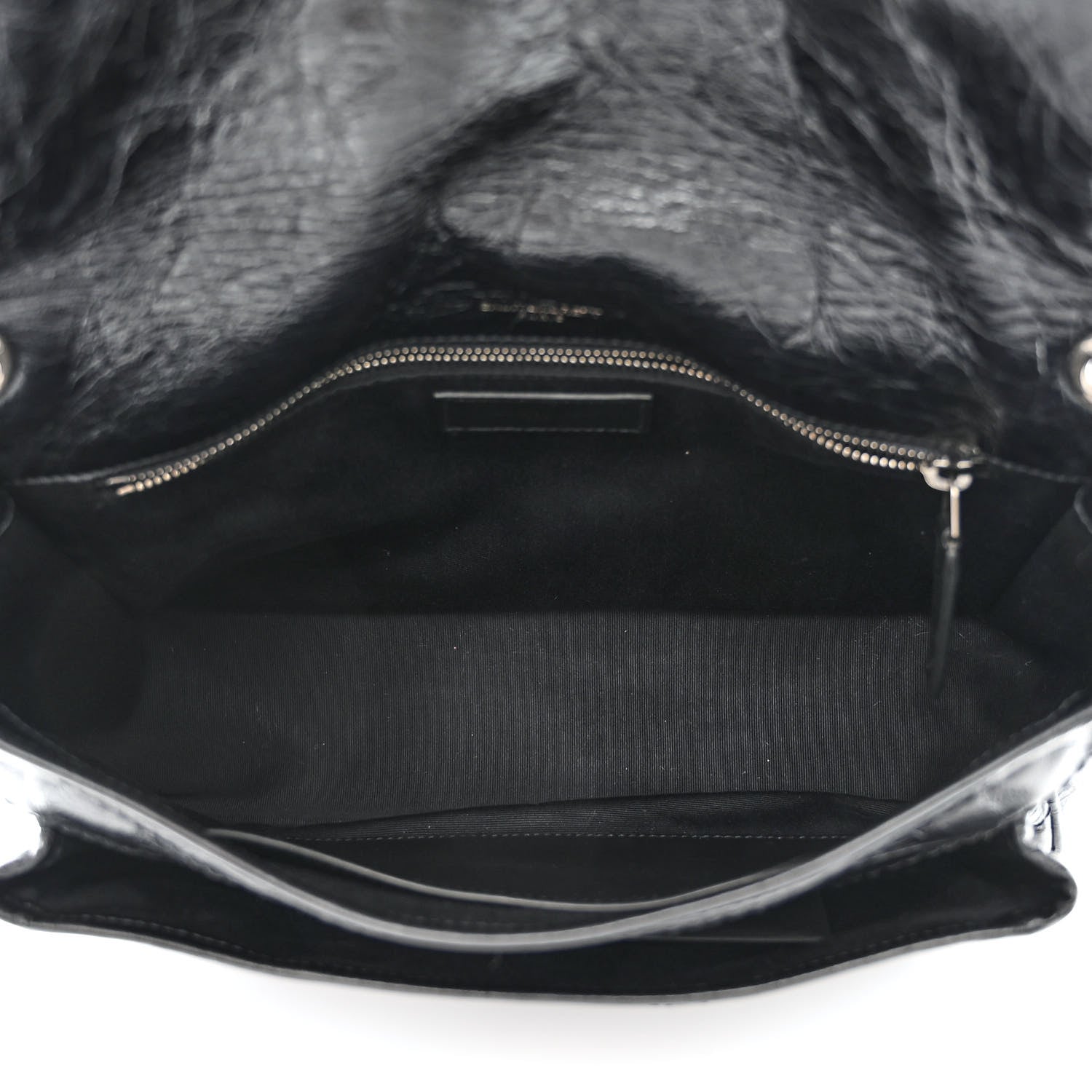 Saint Laurent Crinkled Calfskin Matelasse Monogram Medium Niki Chain Satchel Black 5 of 10