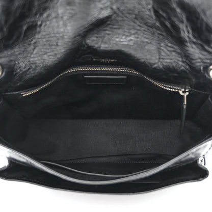 Saint Laurent Crinkled Calfskin Matelasse Monogram Medium Niki Chain Satchel Black 5 of 10