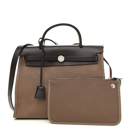 Hermes Vache Hunter Toile Herbag Zip 31 PM Etoupe Ebene 1 of 11
