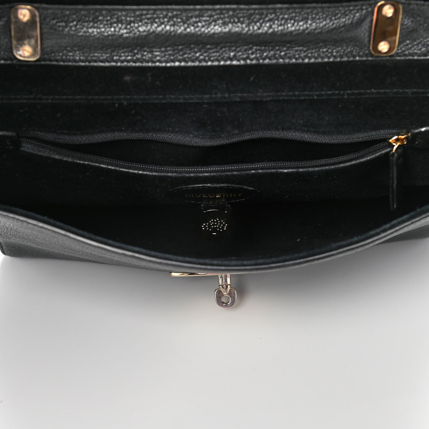 Glossy Goatskin Medium Lily Black
