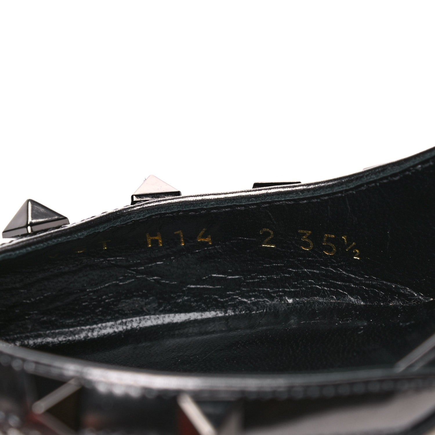 Valentino Garavani Metallic Pebbled Calfskin Rockstud Half D'Orsay Slingback 50mm Pumps 35.5 Rutenio 8 of 12