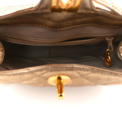 Chanel Metallic Lambskin Quilted Shoulder Bag Gold 5 of 13