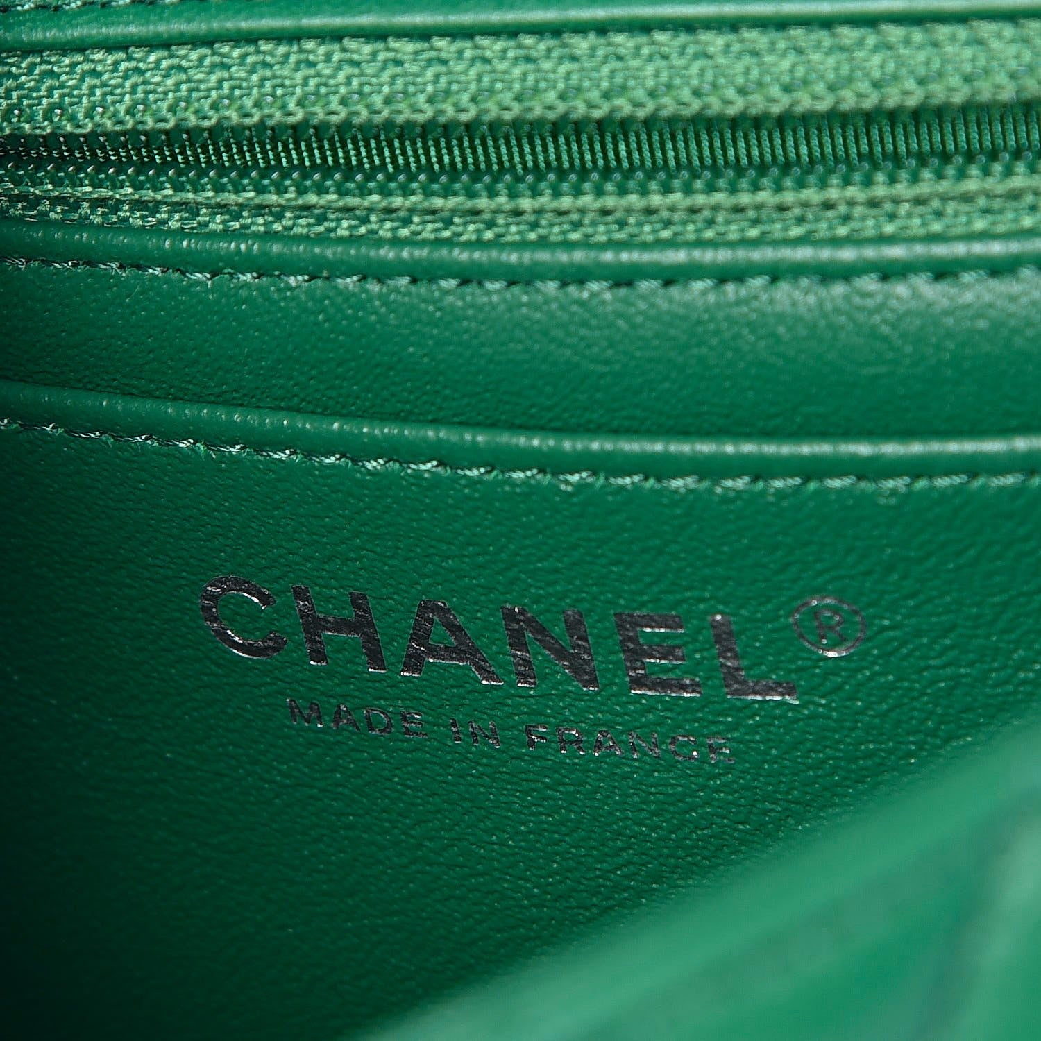 Chanel Lambskin Quilted Mini Square Flap Green 6 of 8