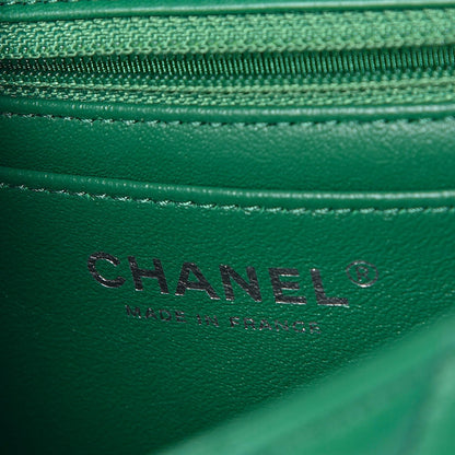 Chanel Lambskin Quilted Mini Square Flap Green 6 of 8