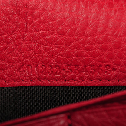 Gucci Calfskin GG Marmont Chain Wallet Vulcanic Red 7 of 7