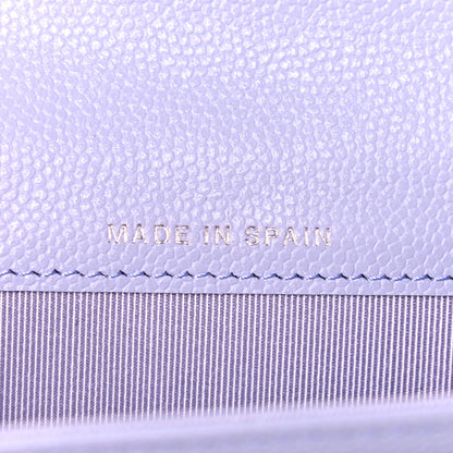 Chanel Caviar Quilted Flap Card Holder Wallet Light Purple 7 of 9