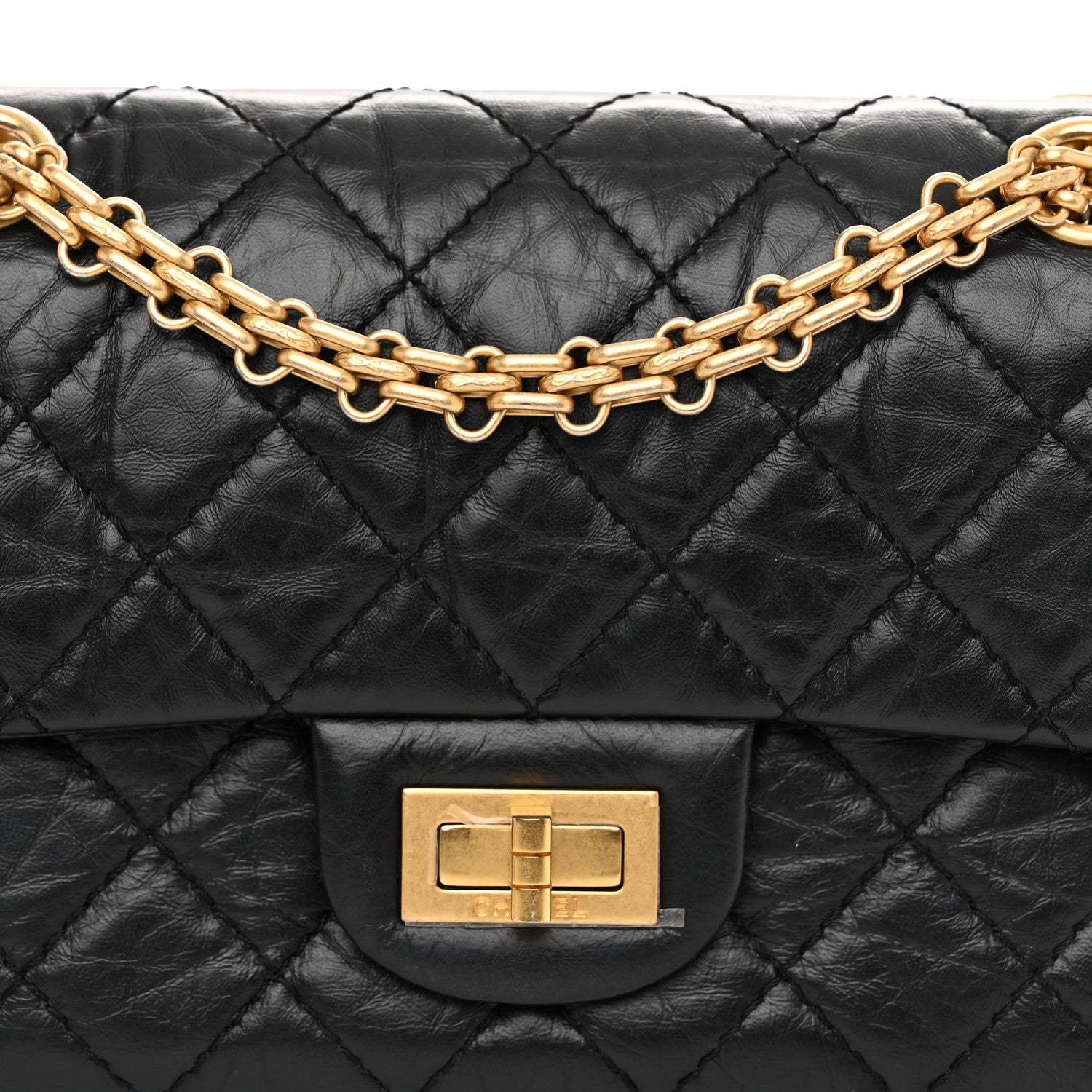 Chanel Aged Calfskin Quilted 2.55 Reissue Mini Flap Black 8 of 10
