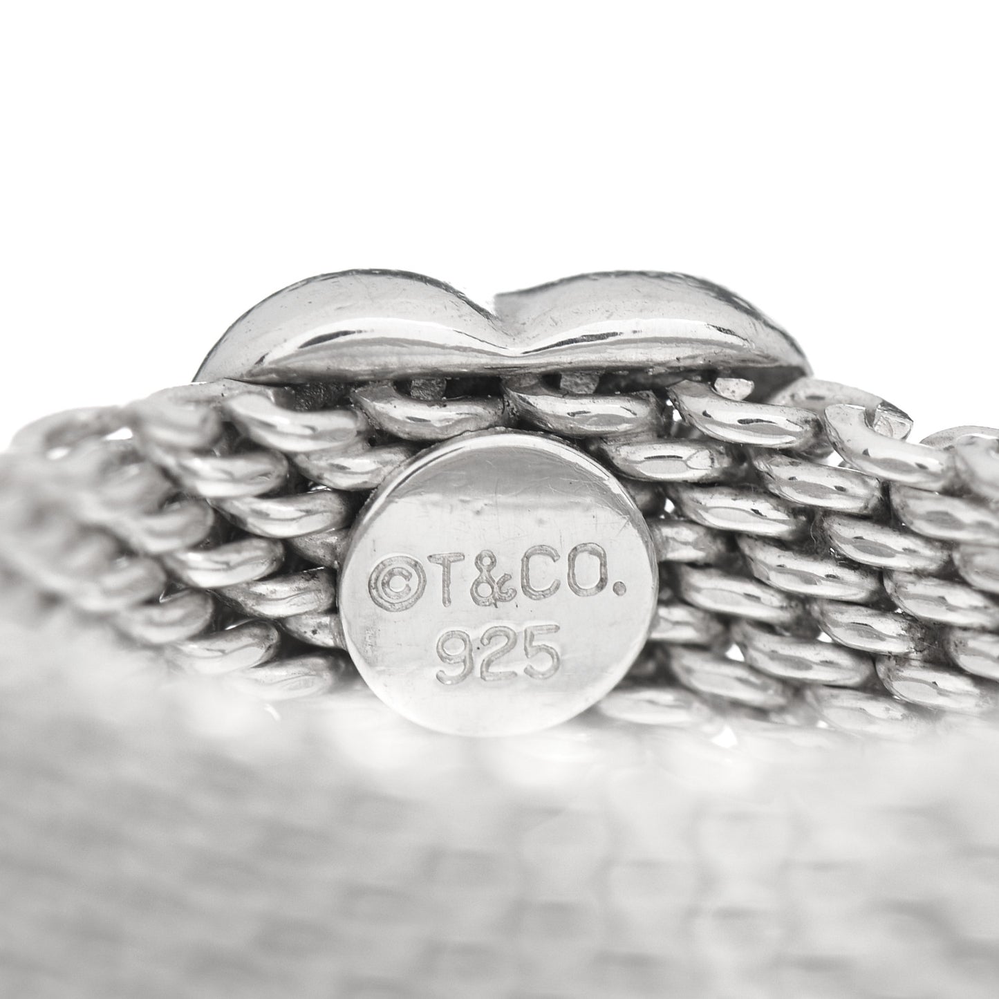 Sterling Silver Somerset Mesh Heart Ring 58 8.25