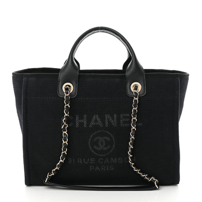 Chanel Mixed Fibers Small Deauville Tote Black 3 of 12