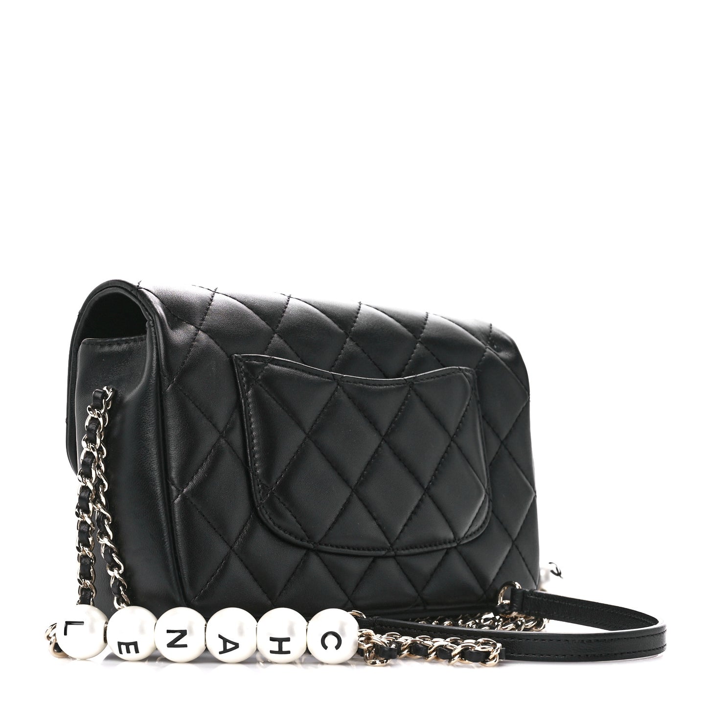 Lambskin Quilted Small My Precious Flap Black
