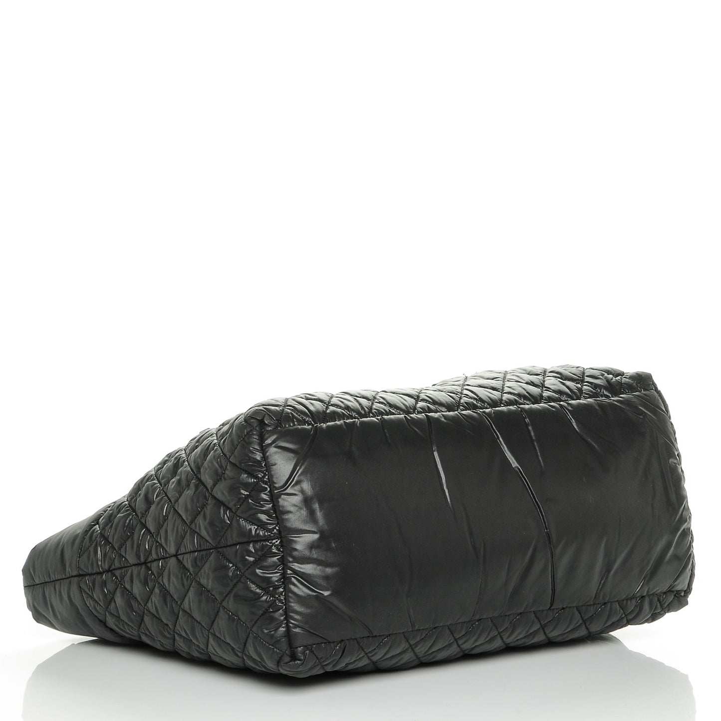 Nylon Quilted Large Coco Cocoon Tote Black