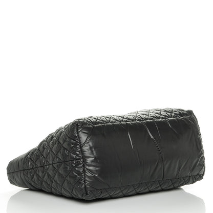 Chanel Nylon Quilted Large Coco Cocoon Tote Black 4 of 8