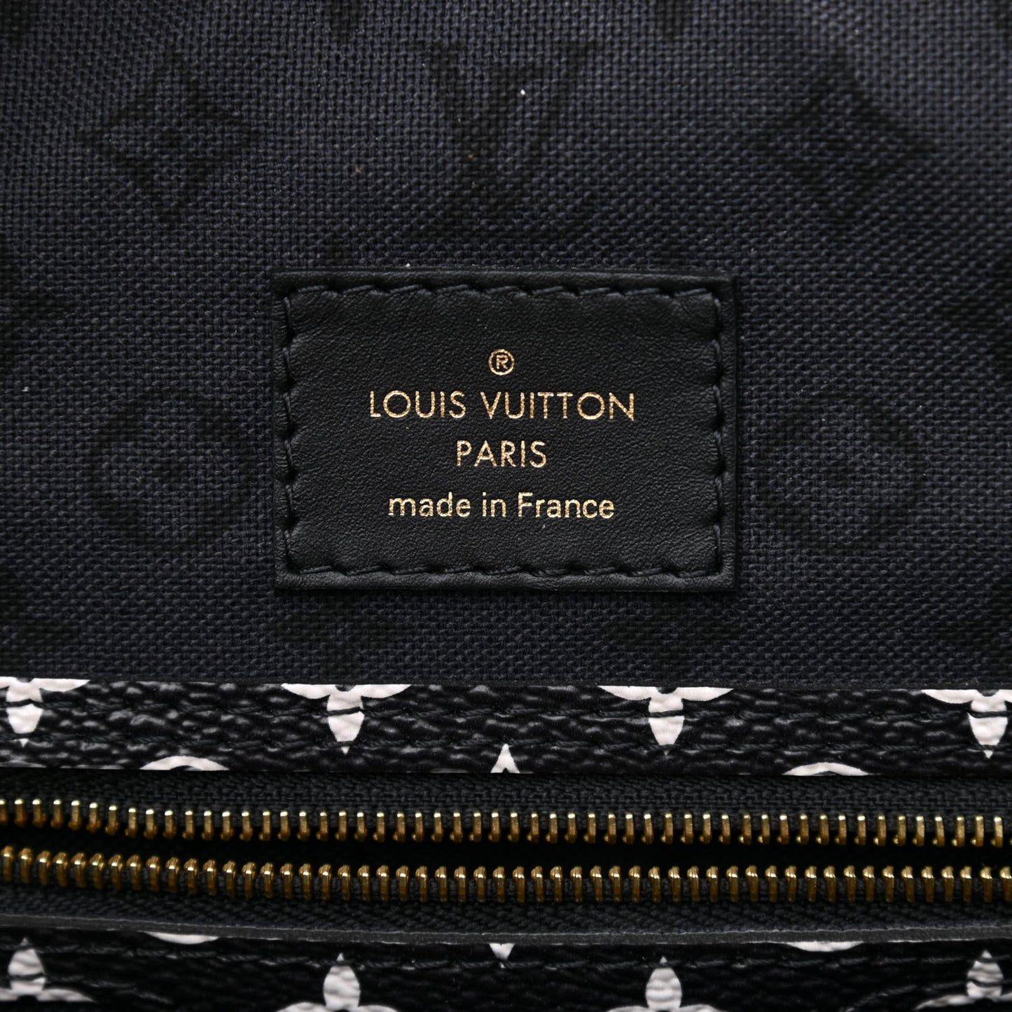 Monogram Giant Crafty Neverfull MM Creme Rouge Black