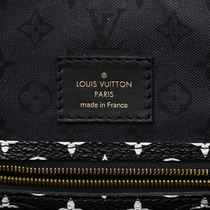 Louis Vuitton Monogram Giant Crafty Neverfull MM Creme Rouge Black 6 of 8