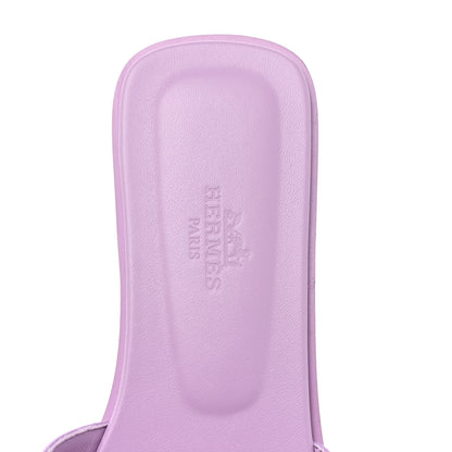 Hermes Box Calfskin Oran Sandals 36 Violet Amethyst 7 of 8