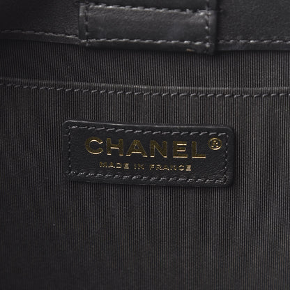 Chanel Calfskin Quilted CC Chain Accordion Tote Black 6 of 16