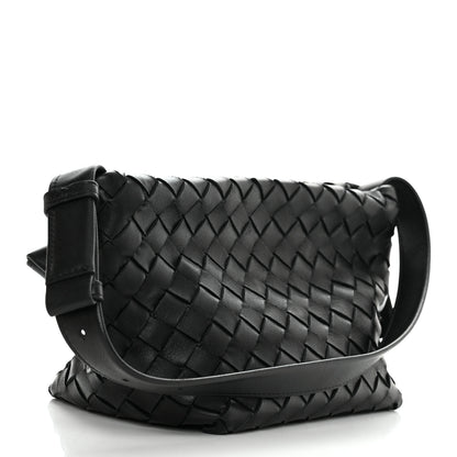 Bottega Veneta Nappa Intrecciato Tie Shoulder Bag Black 3 of 9