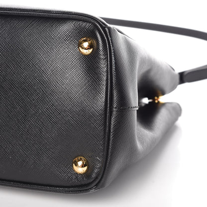 Prada Saffiano Small Galleria Double Zip Tote Black 10 of 12