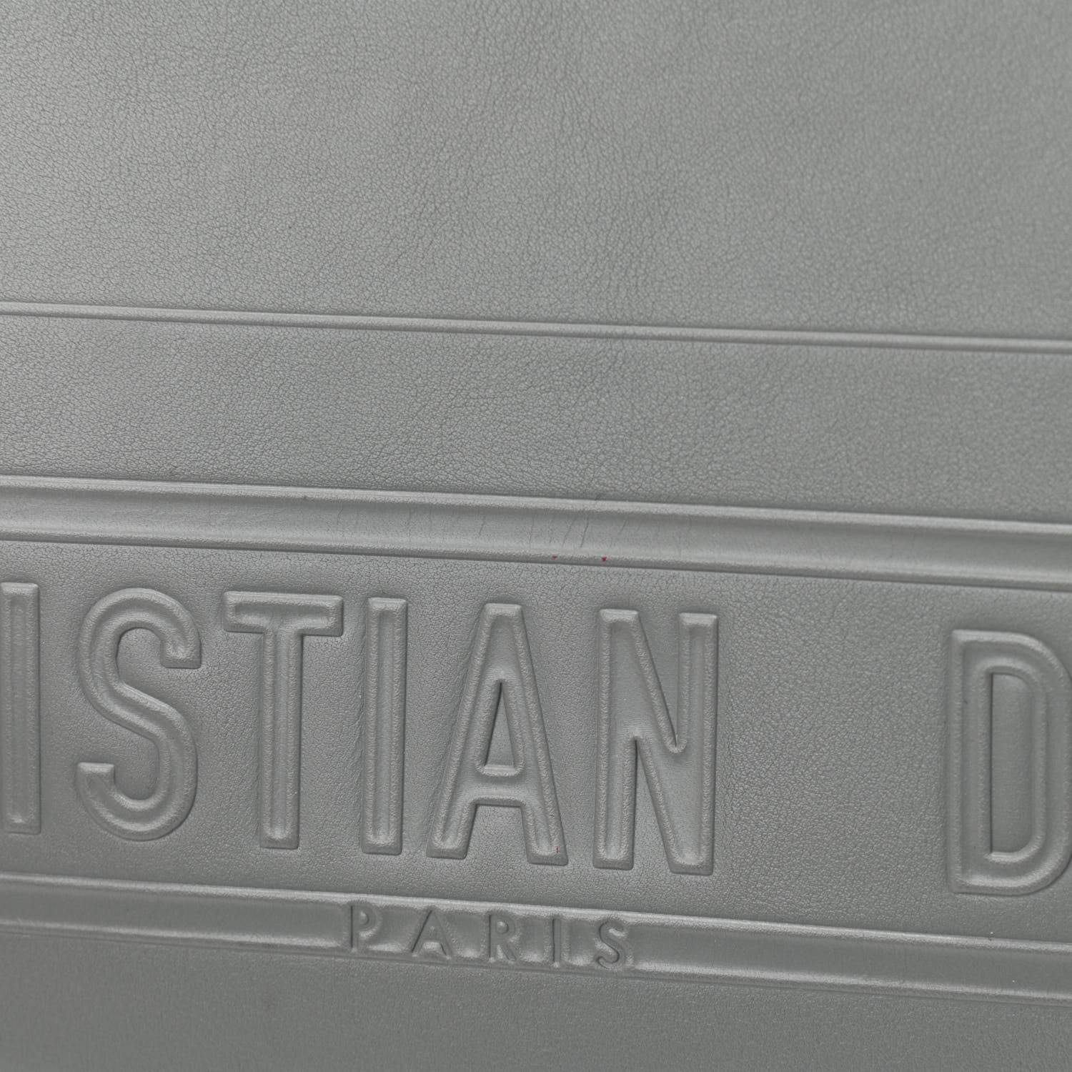 Christian Dior Calfskin Embossed Medium Book Tote Grey 11 of 11