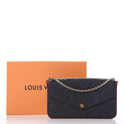 Louis Vuitton Empreinte Pochette Felicie Chain Wallet Marine Rouge 8 of 8