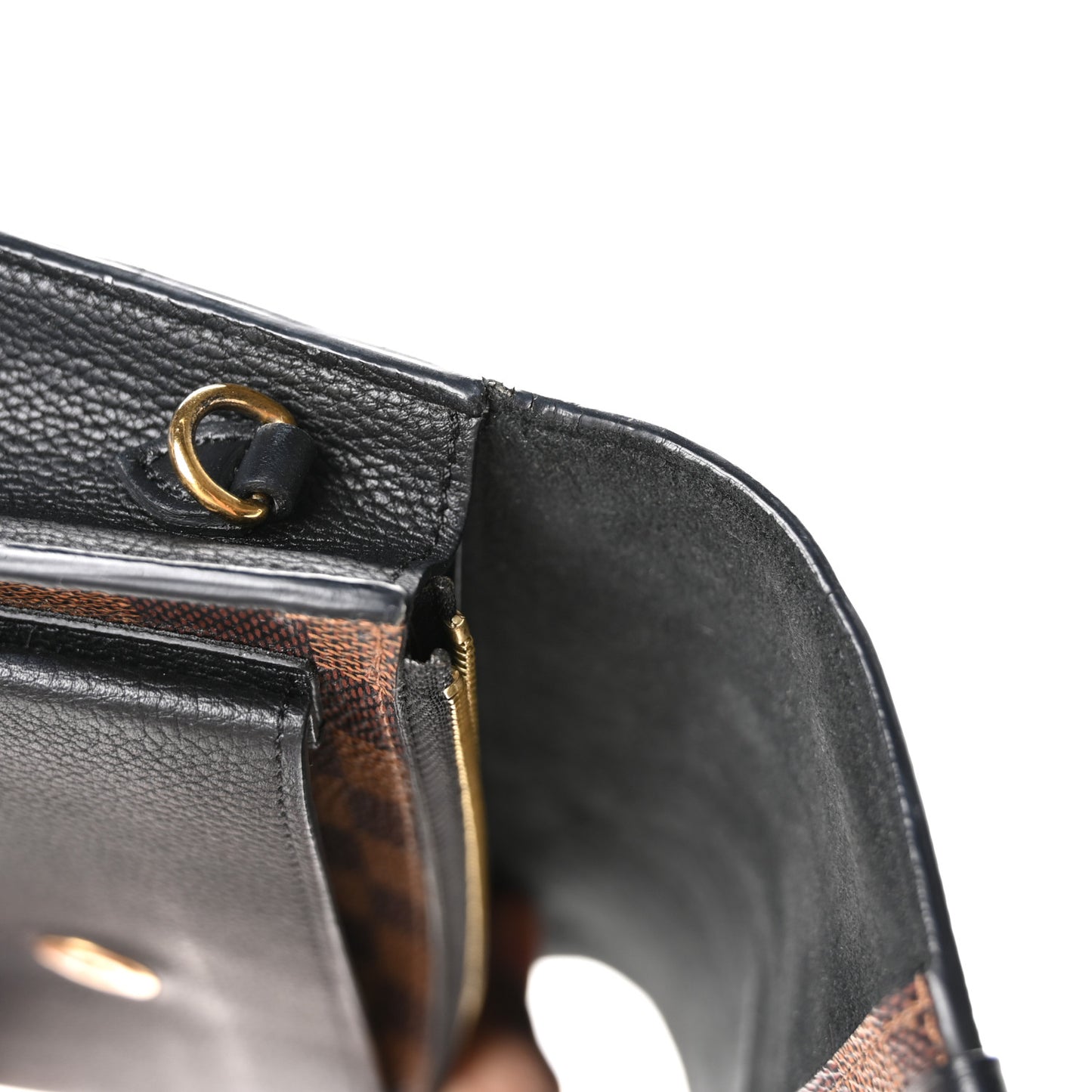 Damier Ebene Vavin Chain Wallet Black