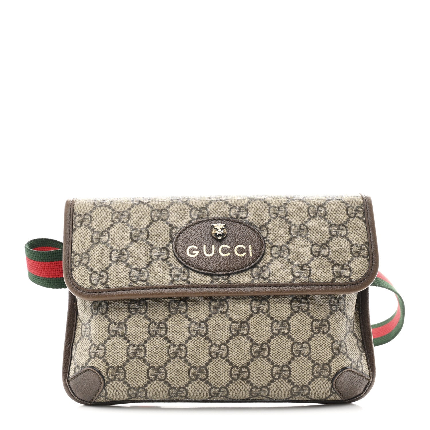 Gucci GG Supreme Monogram Neo Vintage Web Belt Bag Brown 1 of 10