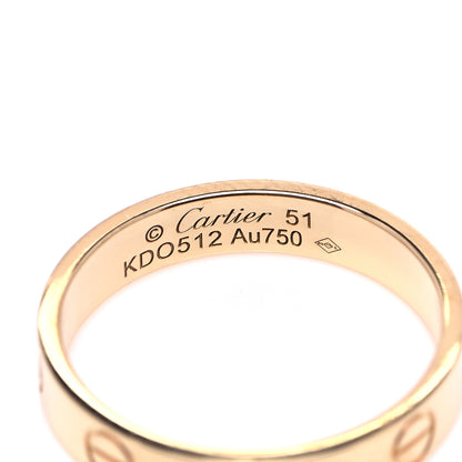 Cartier 18K Yellow Gold 3.5mm LOVE Wedding Band Ring 51 5.75 4 of 6
