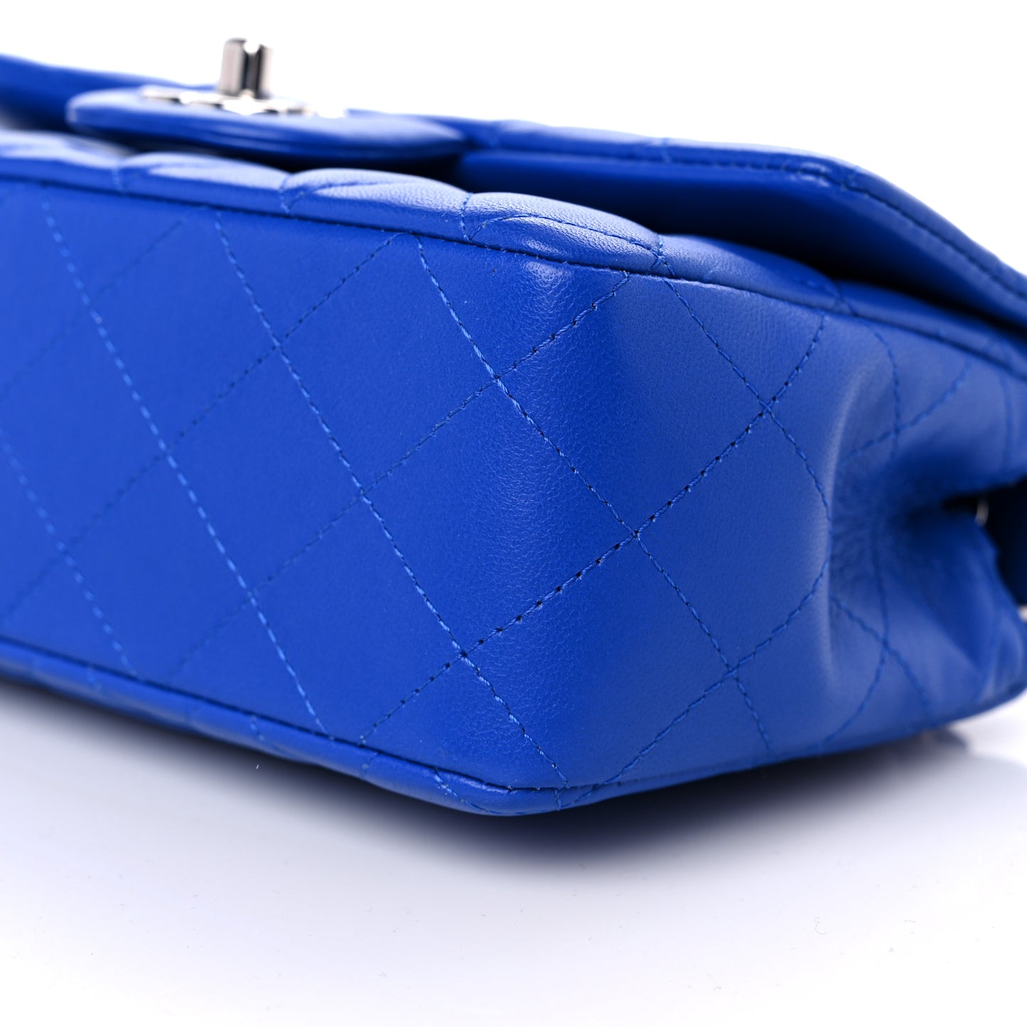 Lambskin Quilted Mini Rectangular Flap Royal Blue