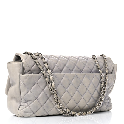 Chanel Lambskin Quilted Jumbo Coco Rain Flap Grey 3 of 27