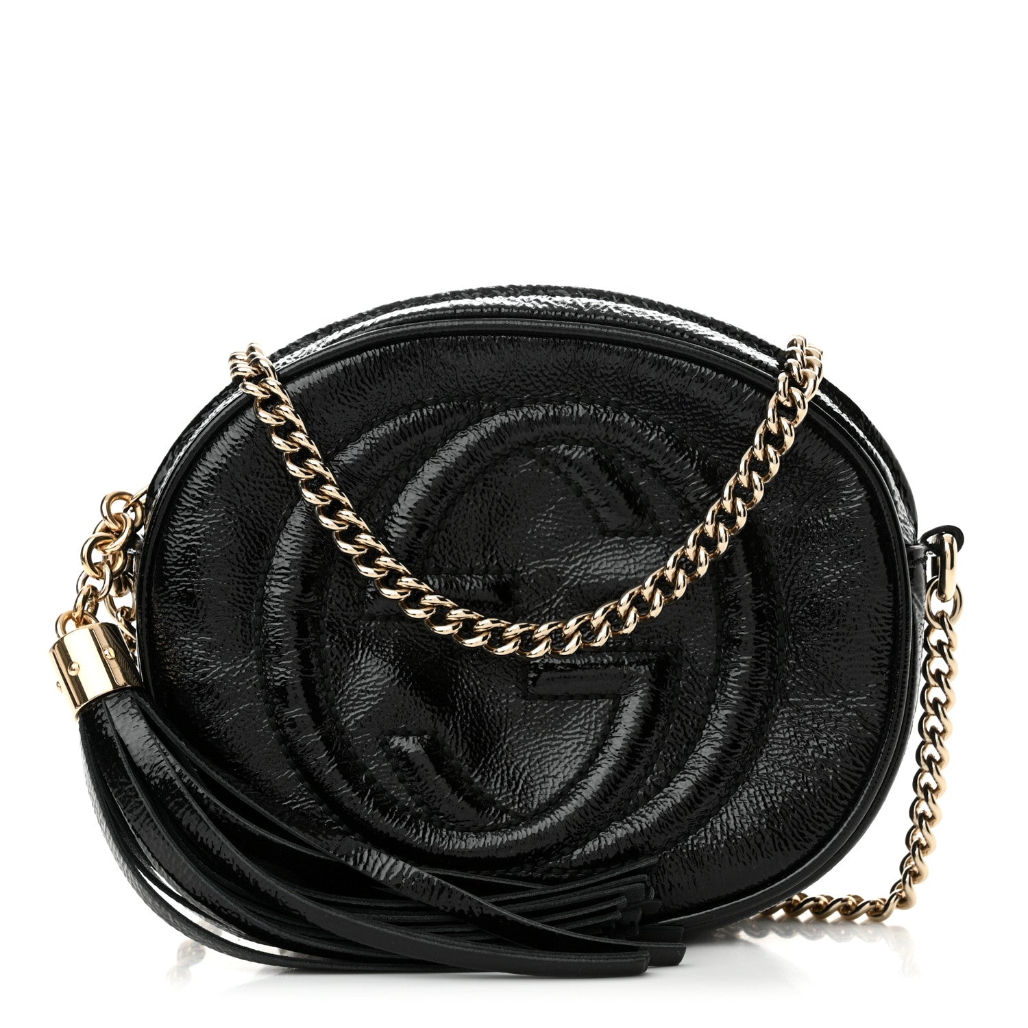 Gucci Patent Mini Soho Chain Bag Black 1 of 10