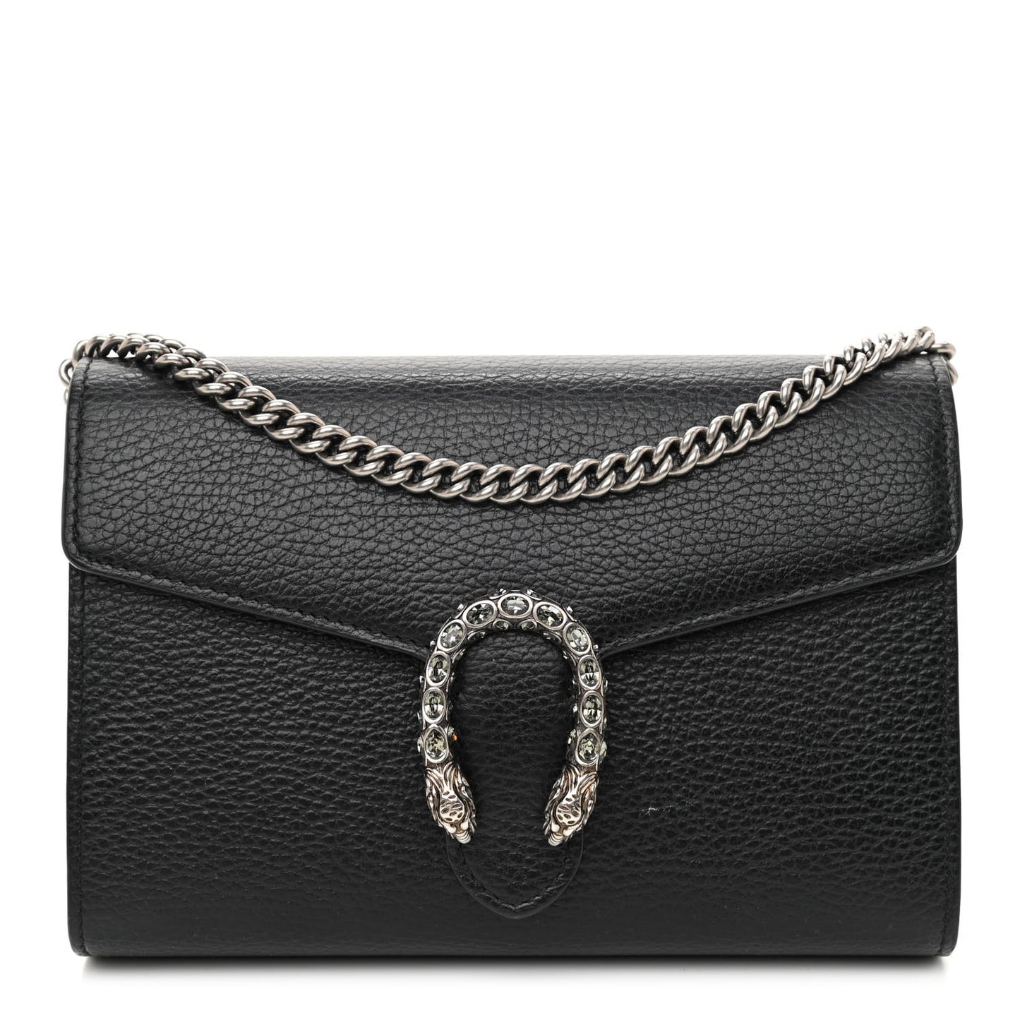 Calfskin Mini Dionysus Chain Wallet Black