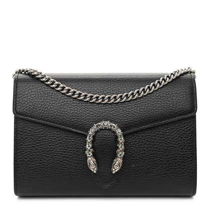 Gucci Calfskin Mini Dionysus Chain Wallet Black 1 of 9
