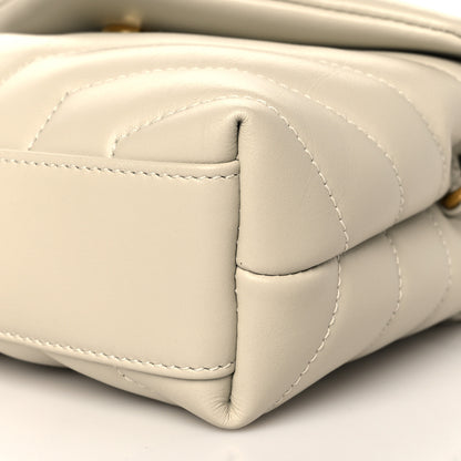 Saint Laurent Calfskin Y Quilted Monogram Toy Loulou Crossbody Bag Crema Soft 10 of 10