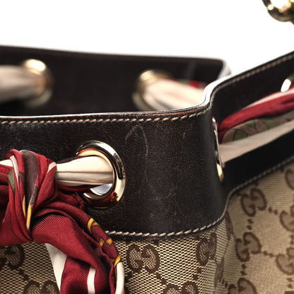 Gucci Monogram Positano Hobo Brown 12 of 13