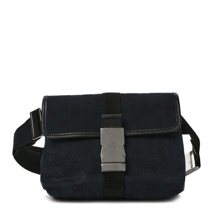Gucci GG Monogram Web Buckle Belt Bag Black 1 of 9