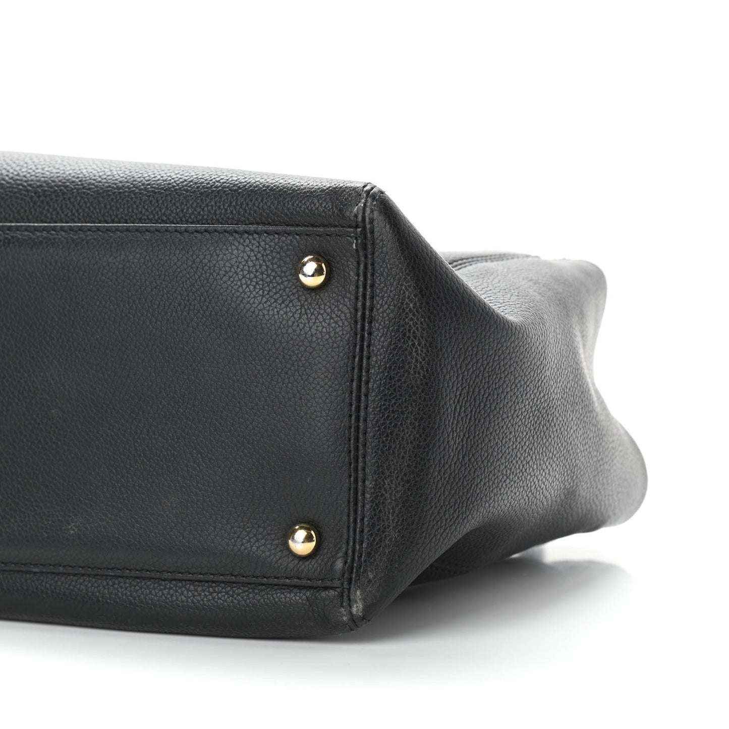Calfskin Small Cerf Executive Shopper Tote Black