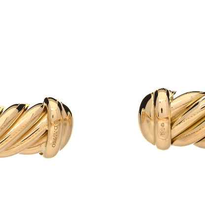 David Yurman 18K Yellow Gold 7mm Cablespira Oval Bracelet 3 of 3