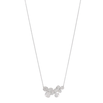 Tiffany Platinum Diamond Mini Paper Flowers Cluster Pendant Necklace 1 of 6