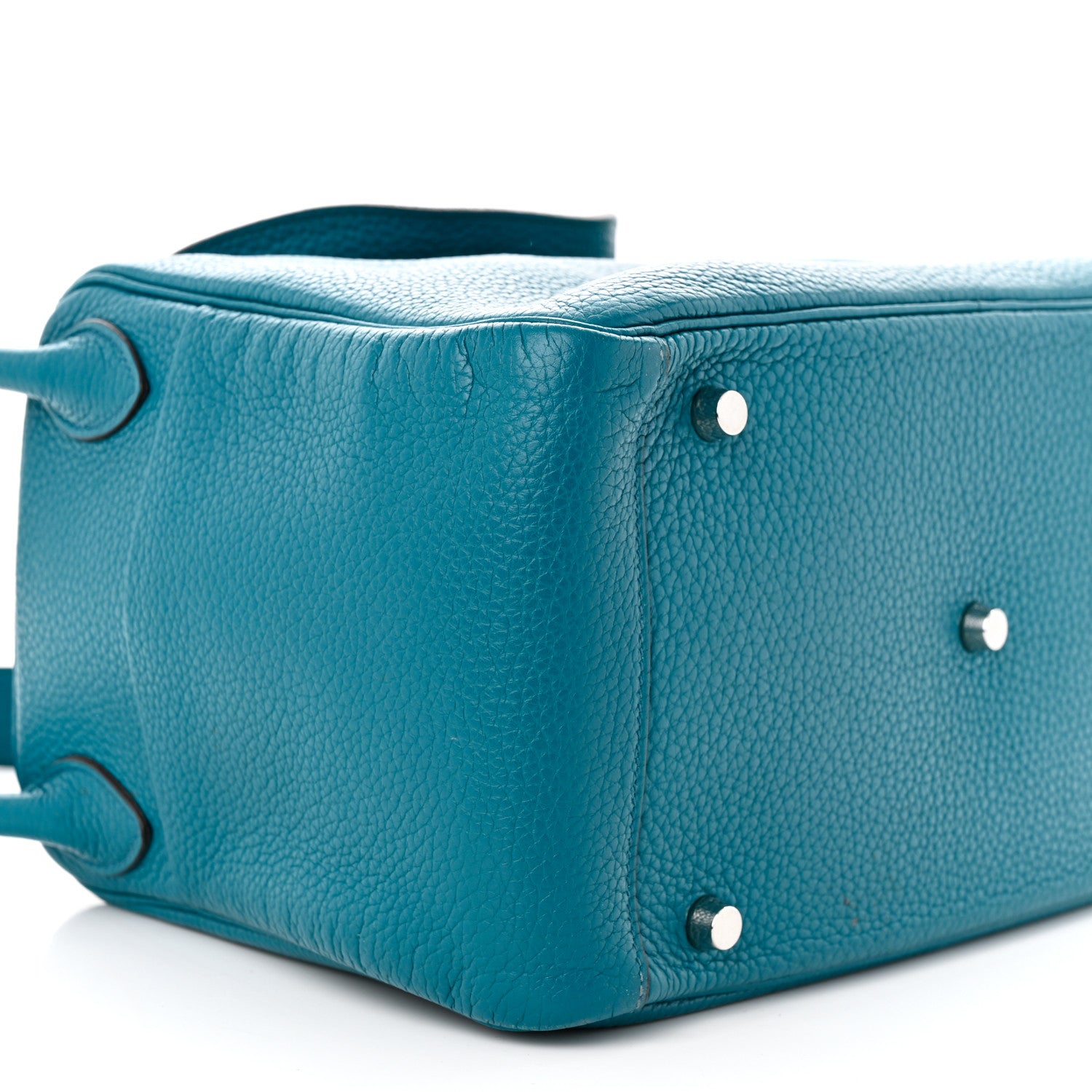 Hermes Taurillon Clemence Lindy 30 Bleu Paon 9 of 10