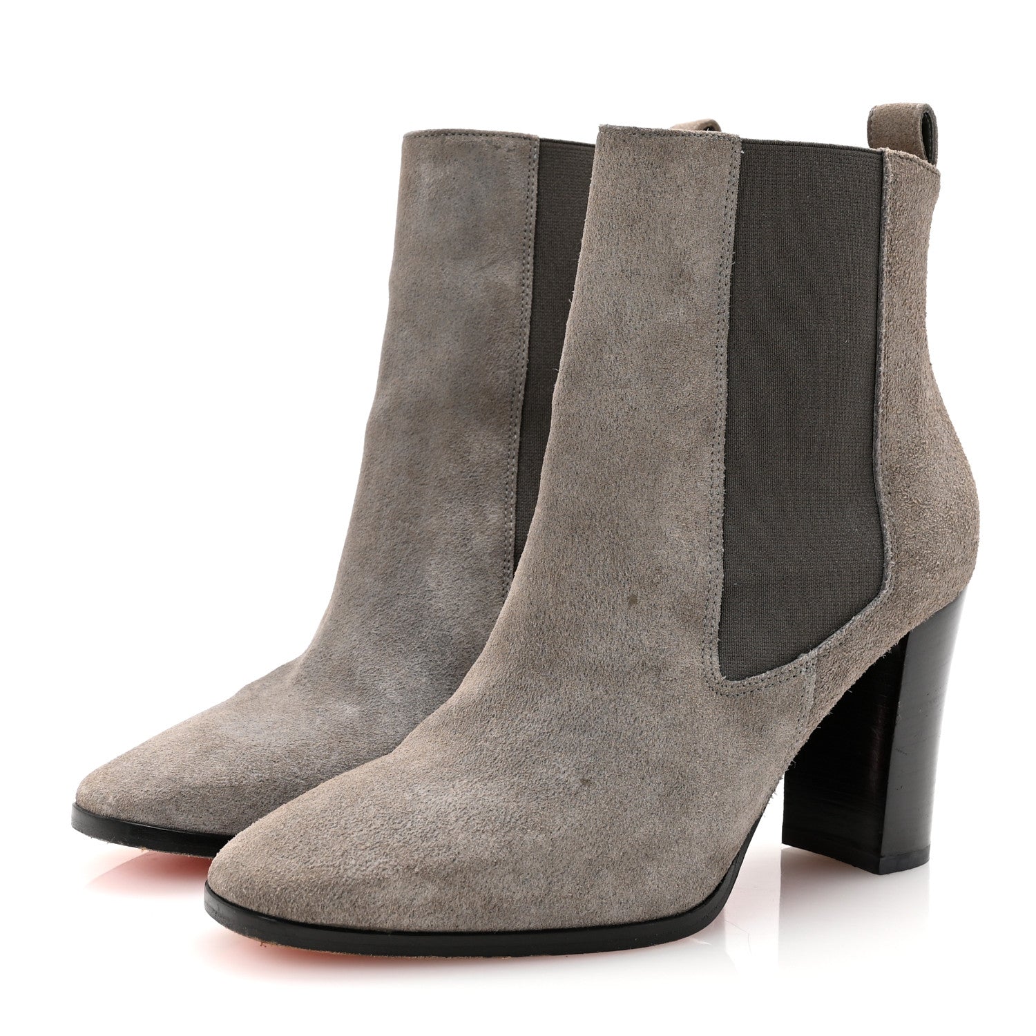 Christian Louboutin Crosta Verabotta 85 Chelsea Boots 39.5 Grey Black Lucido 4 of 8
