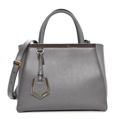 Fendi Vitello Elite Petite 2Jours Tote Grigio Grigio Chiaro 1 of 8