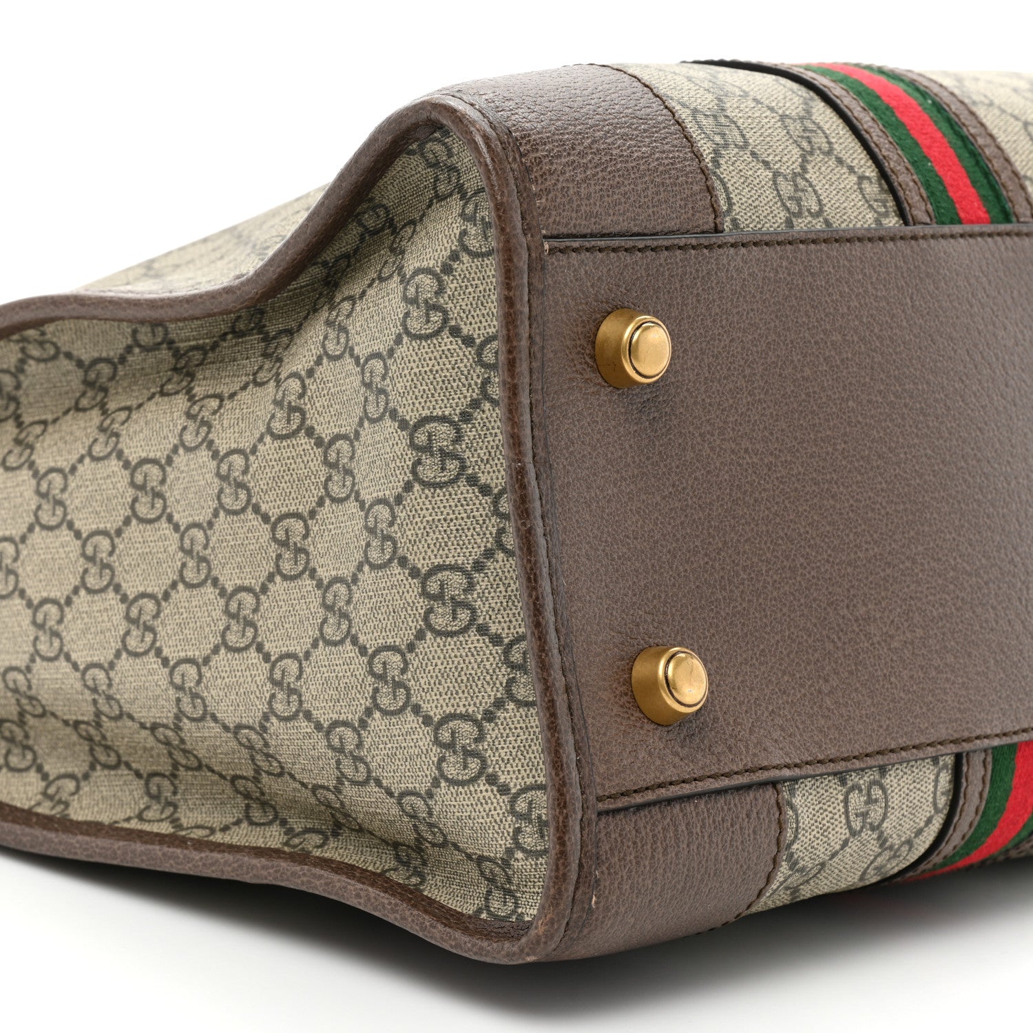 Gucci Soft GG Supreme Monogram Web Neo Vintage Duffle Bag Beige New Acero Crop 9 of 16